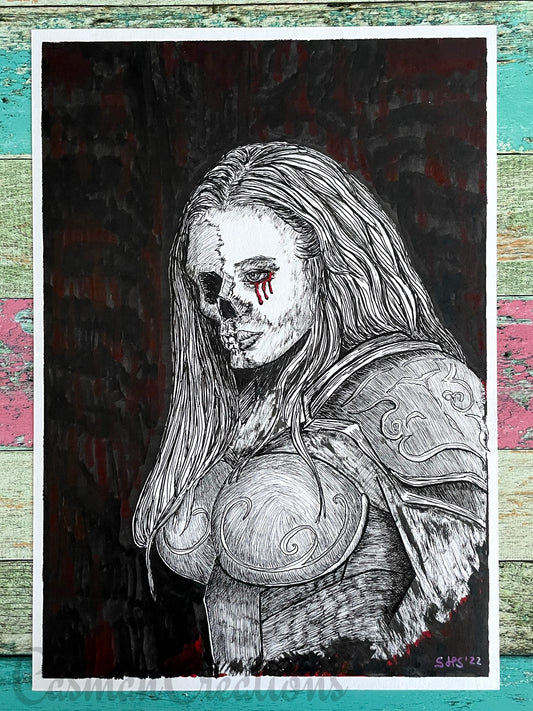 "Blood Warrior" Original Ink Drawing